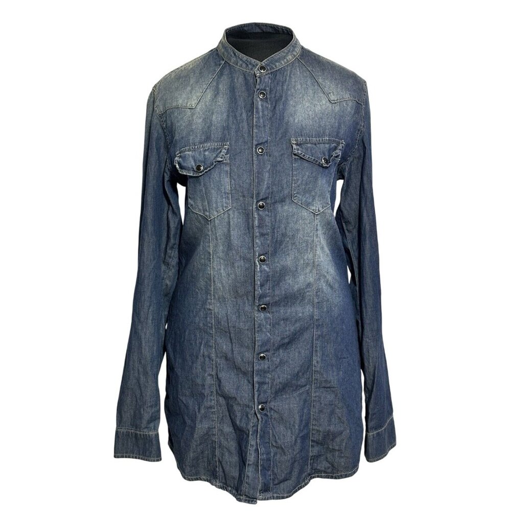 Women’s Imperial Long Sleeve Denim Shirt Size S Cotton Blend